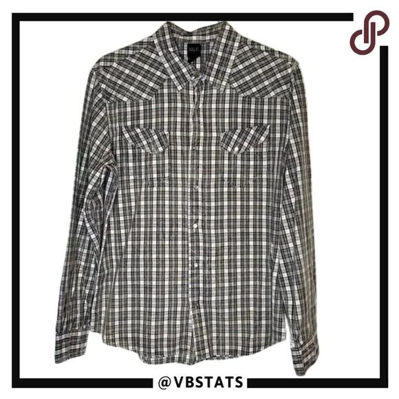 Large Buckle BKE Black-Brown-Gray LS Shirt - Picture 1 of 4